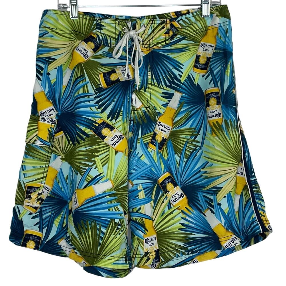 Corona Extra beer tropical men' shorts size 32 beach vacation